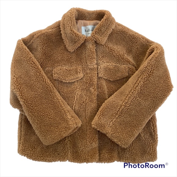 Nasty Gal Jackets & Blazers - Nasty Gal K Zell Brown Teddy Bear Faux Fur Fall Winter Coat Jacket NWT Large